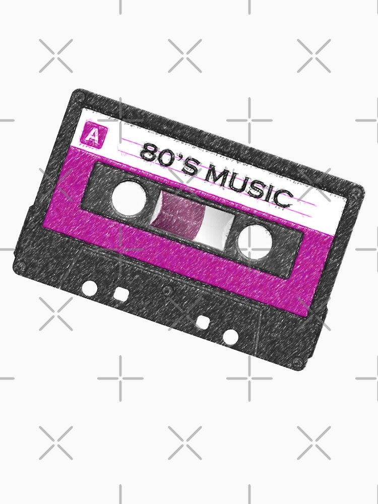Retro 80s Music Cassette Tape by ZenDoodle