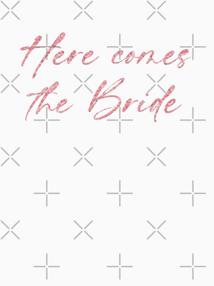 Pink Sparkles Here Comes the Bride by FlowerShopAndCo