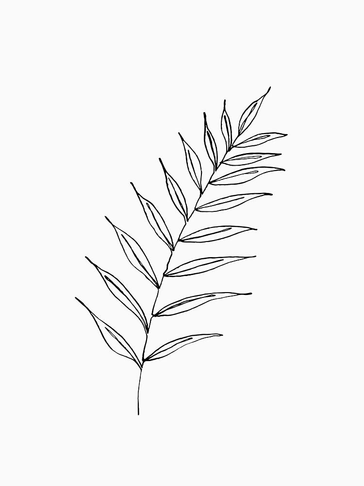 Botanical Line Art | Leaf Drawing by Kris  Kivu