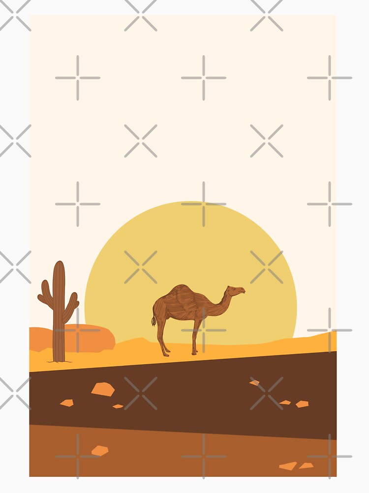 Desert Camel Walk – Minimalist Boho Sunset by ConfuseLab Alt