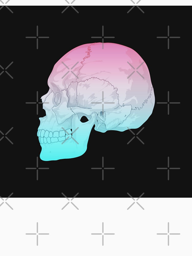 Neon Gradient Skull by Moonlight Gallery