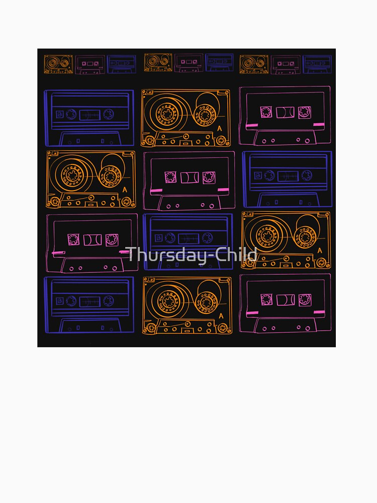 Neon tape repeat pattern nostalgia by Thursday-Child
