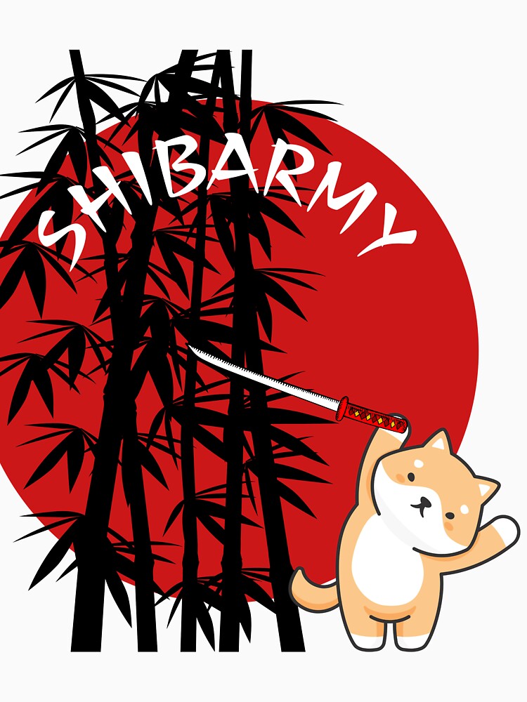 SHIB ARMY Crypto Bamboo Sun Smurai Shiba Inu Coin Mining Cryptocurrency  Lover Gift by DKA-2ndBoy