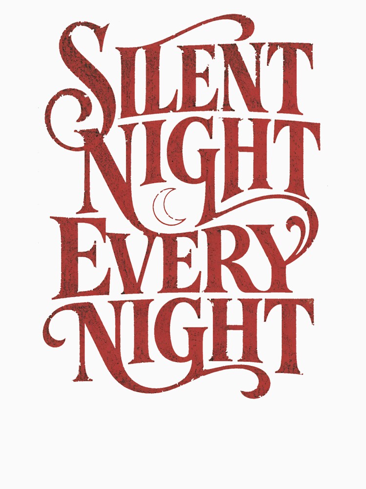 Silent Night Every Night Introvert Retro Holiday Shirt by PhylonBoxx