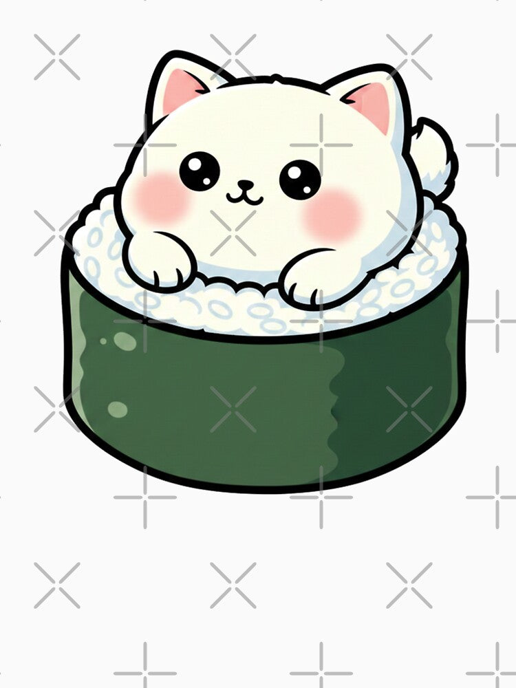 Maki Neko – Cute Kawaii Sushi Cat Japanese Food Mascot by Ink Dynasty