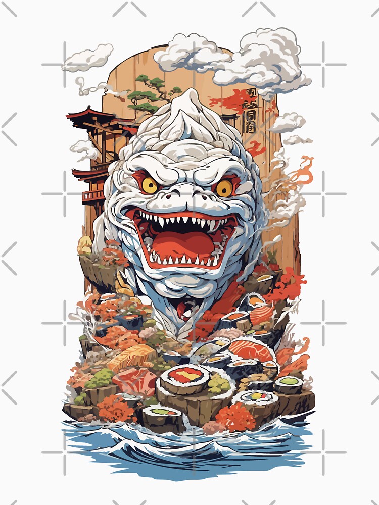 Sushi Sea Monster Manga Art Fusion by LuminOrb