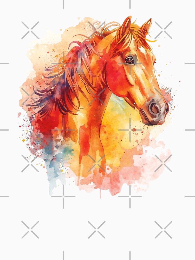 Watercolor Fire Horse 2026 Chinese Zodiac by EmpoweredEchoesSpirit