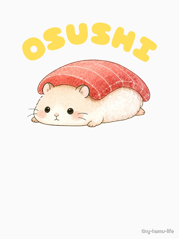 Hamster Sushi Nigiri - Cute Kawaii Japanese Foodie Art 2 by tiny-hamu-life