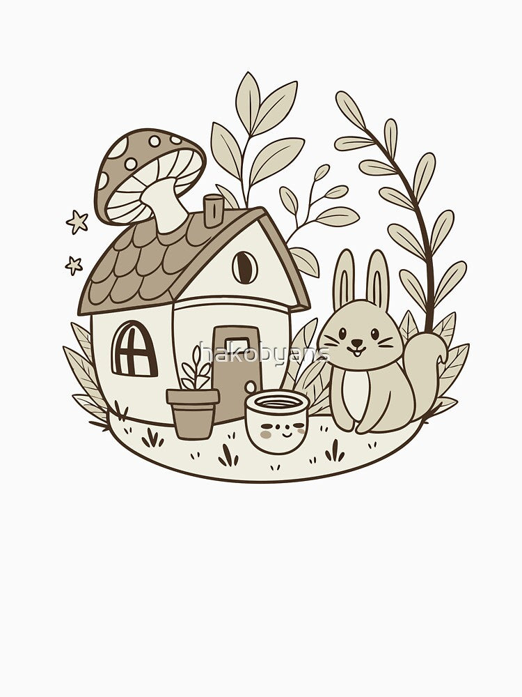 Plant Mom Mushroom House – Cottagecore Forest by hakobyans