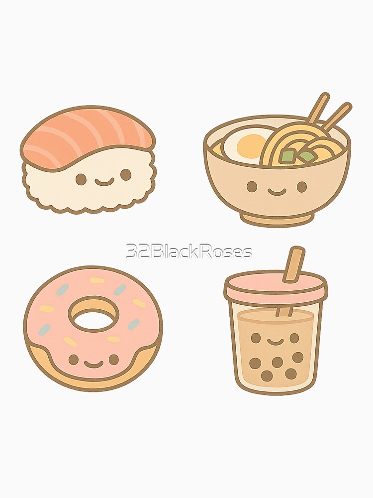 Kawaii Food Squad – Sushi, Ramen, Donut & Bubble Tea by 32BlackRoses