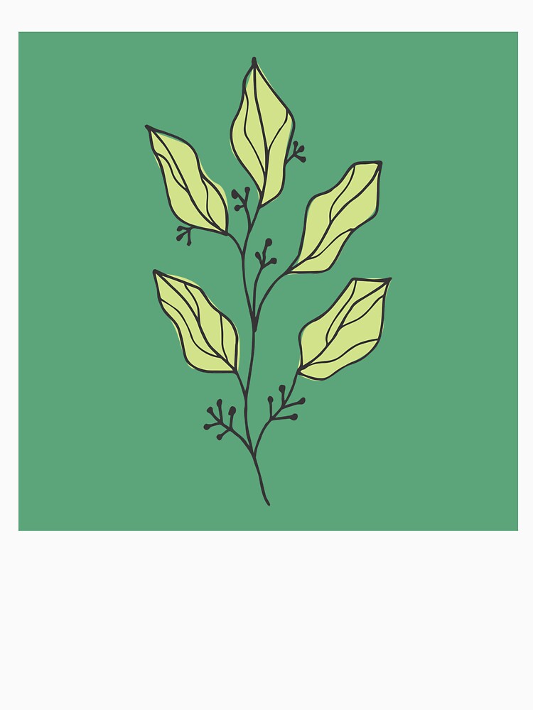 Lush Botanical Leaves on Green Background by luoyinurazi