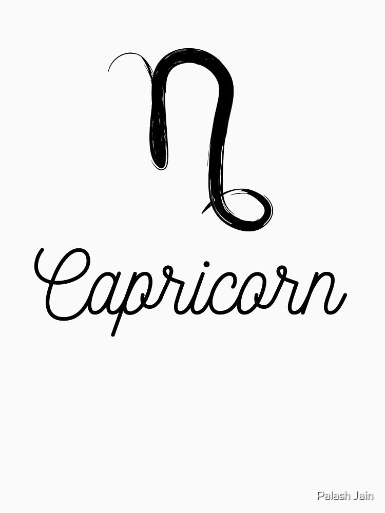 Minimalist Capricorn Zodiac Symbol by Palash Jain