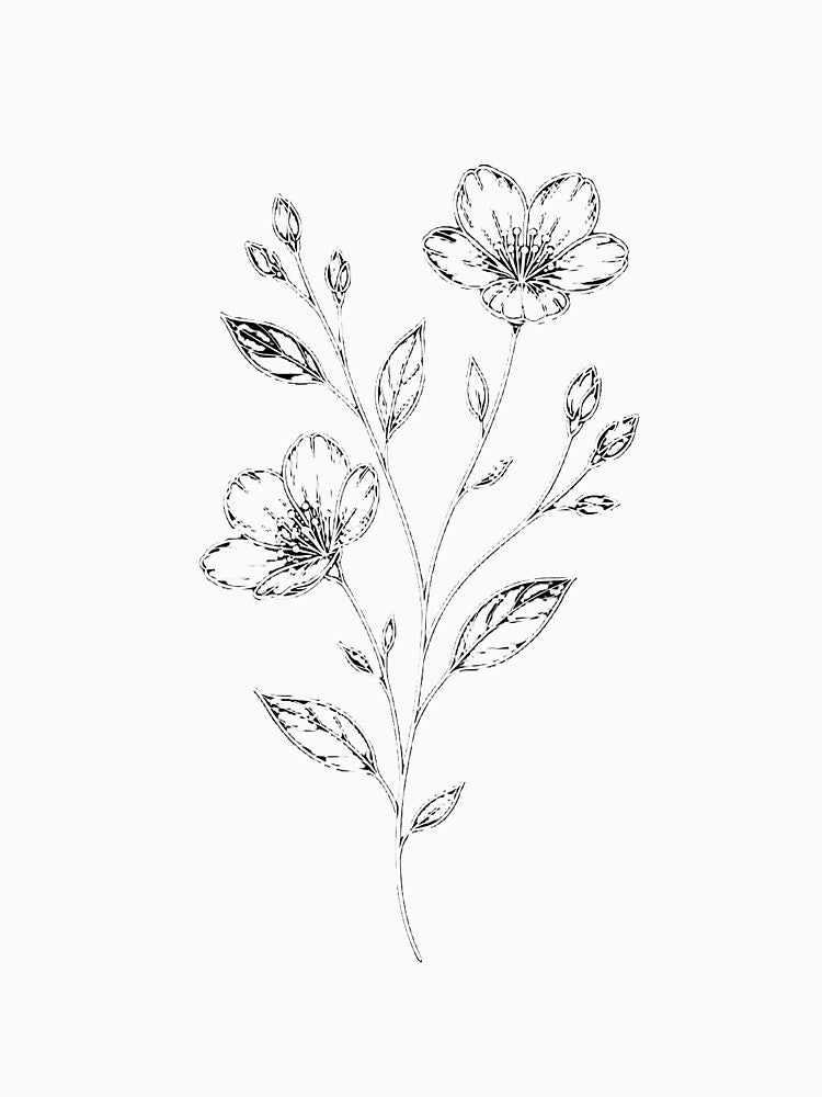 Midnight Bloom Line Art by Jaideep Walia