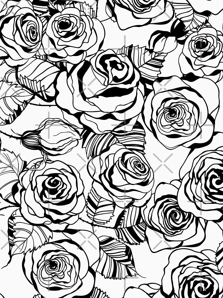 Hand drawn roses pattern by Katerina Mitkova Kirilova