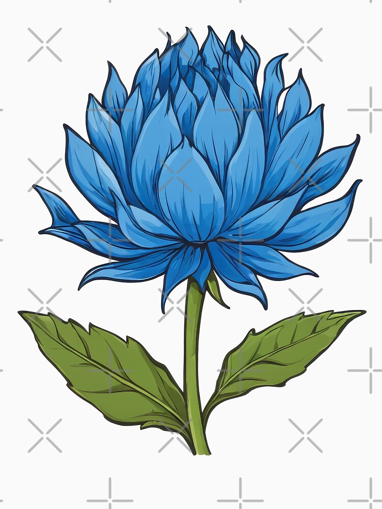 Serene Blue Bloom: A Floral Delight by REPTISLAV