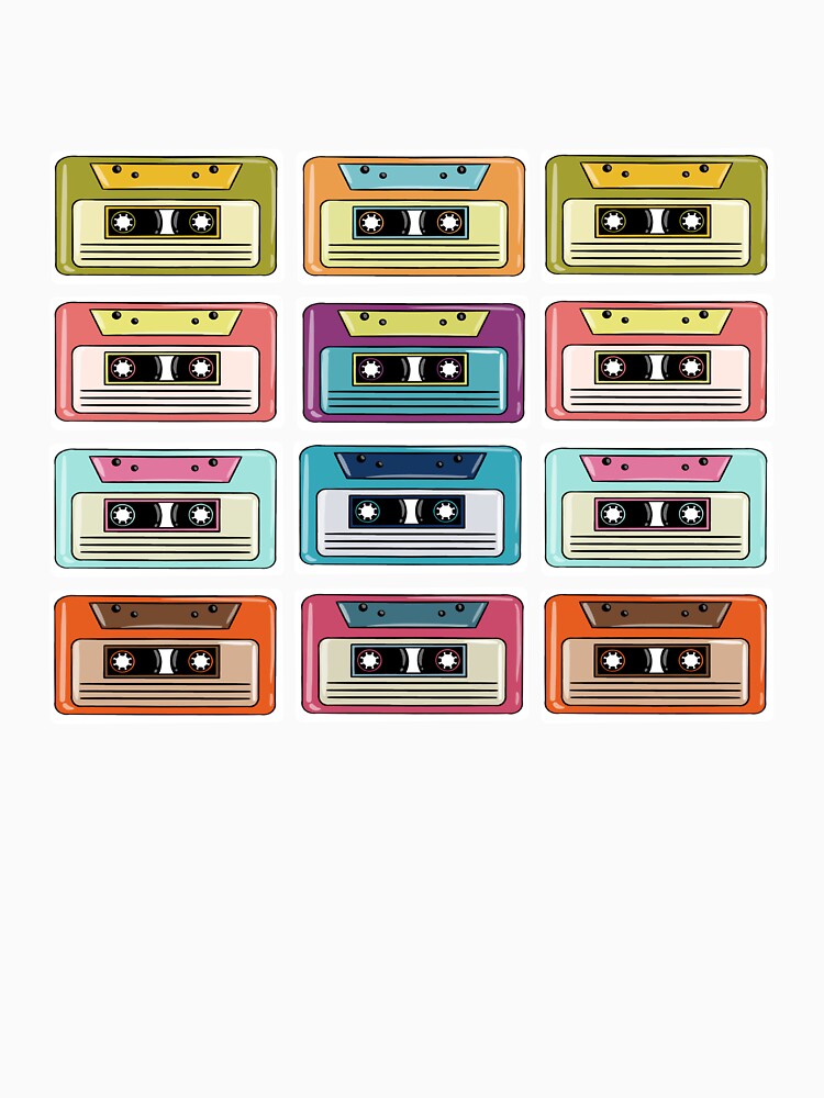 Colorful Retro Cassette Tapes by sankura