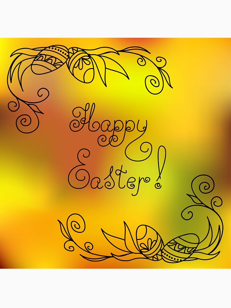 happy easter yellow gradient by AlinNova