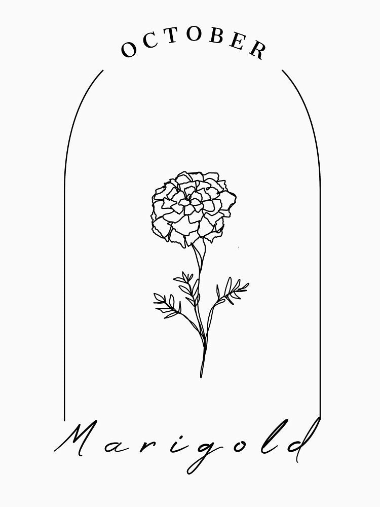 Marigold - October Birth Flower by MinmalistValley