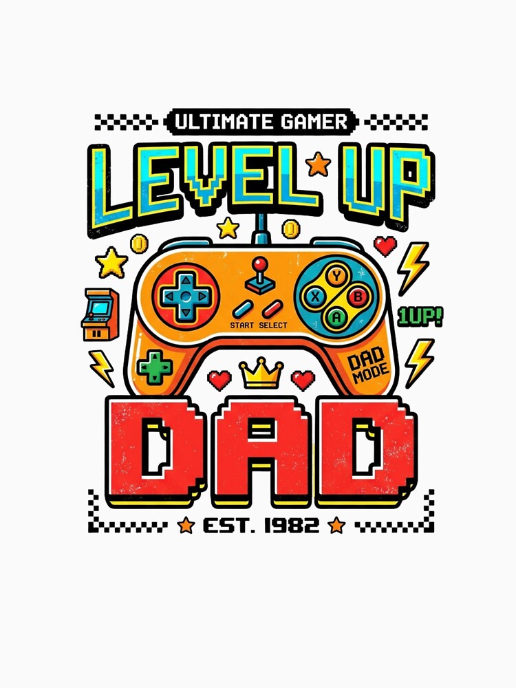 Level Up Dad Retro Gaming Controller by PACS0011