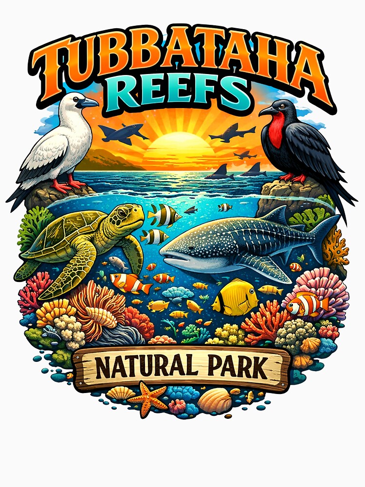 Tubbataha Reefs Natural Park – Marine Life Conservation Art by ZayCreates