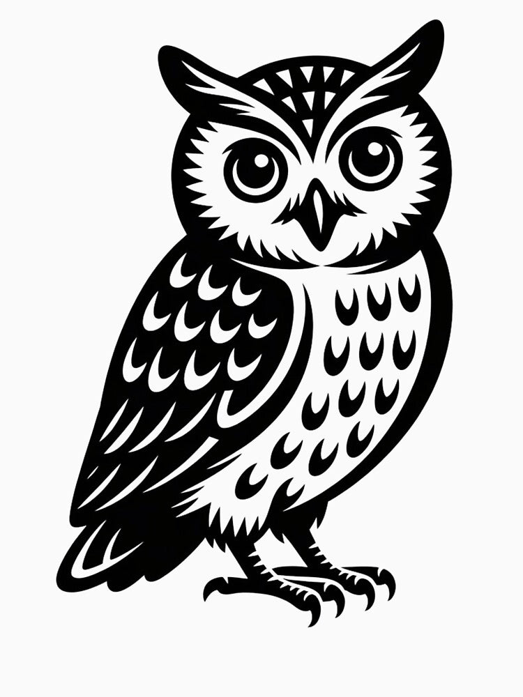 Confused Owl Shirt | Funny Owl Meme Tee | Vintage Linocut Owl by Printsouf