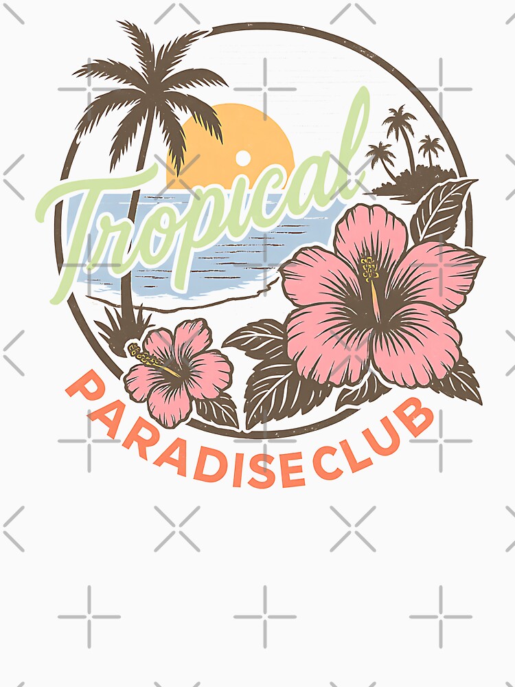 Tropical Paradise Club Retro Design - Vintage Beach Sunset Aesthetic Summer Graphic by KymeraStudio25