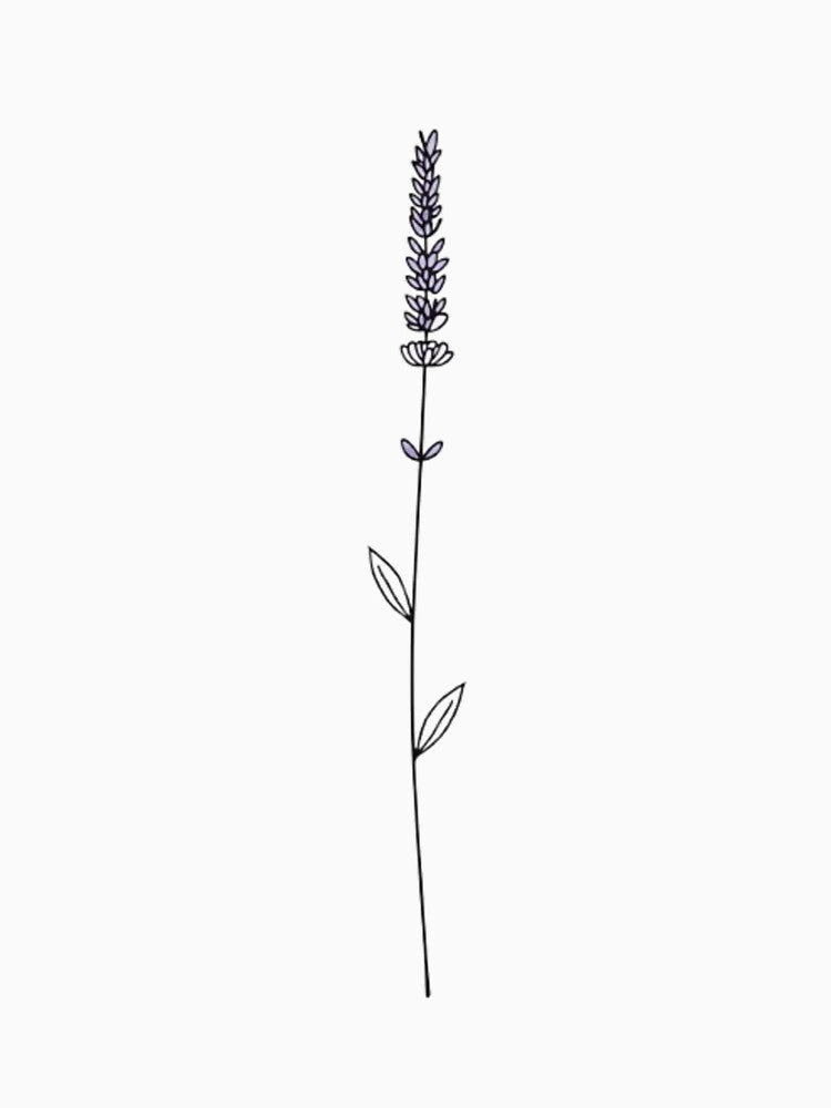 Lavender Branch — Minimalist Line Art by mari0n980