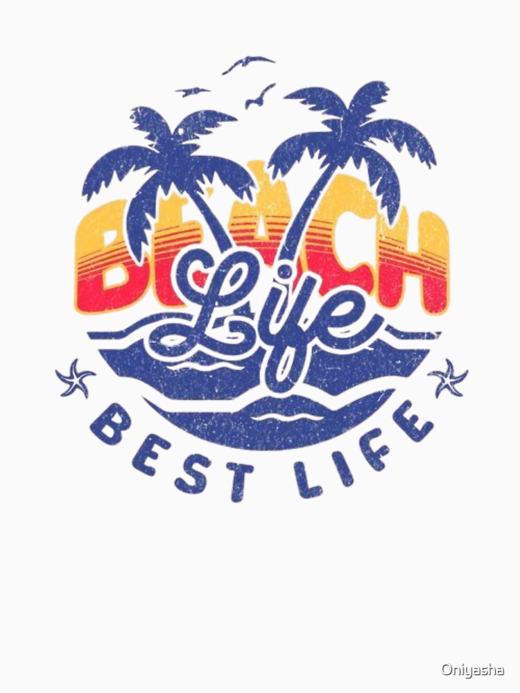 Beach Life Retro Palm Sunset Vibes by Oniyasha