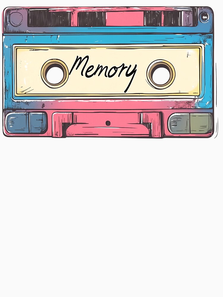 Cassette tape signed “memory” colors in retro style by alek06