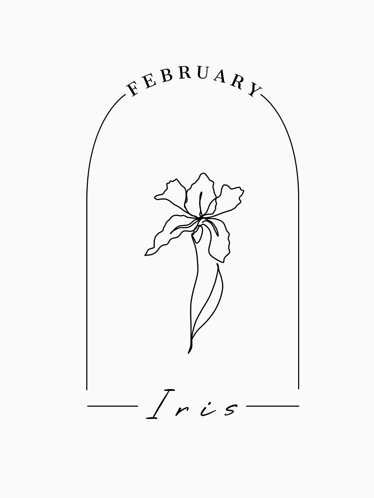 Iris - February Birth Flower by MinmalistValley