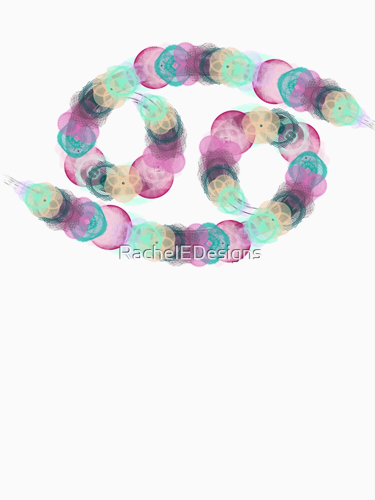 Spirograph Cancer Zodiac Horoscope Symbol by RachelEDesigns