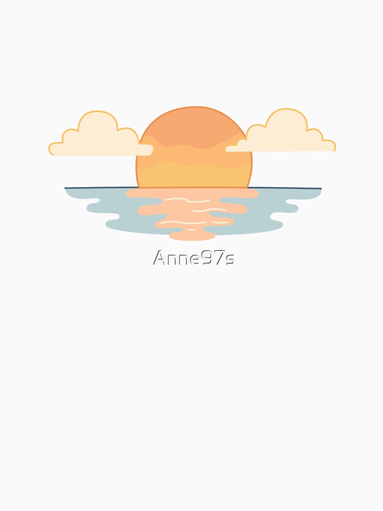 Retro Aesthetic Ocean Sunset with Clouds by Anne97s