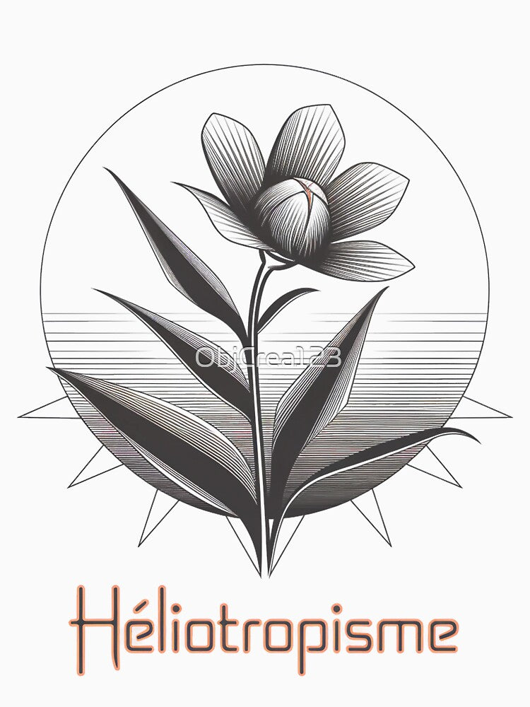 Heliotropism: Elegant Floral Sun Art Design by ObjCrea123