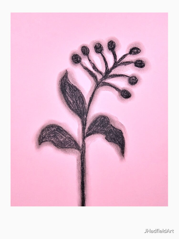 Floral Drawing Minimalist Art by JHadfieldArt