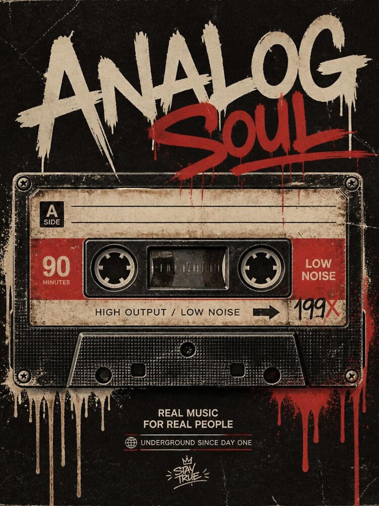 Analog Soul Vintage Cassette Tape Grunge Music T-Shirt by redblink store
