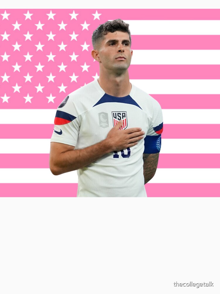 Pulisic Pink American Flag by thecollegetalk