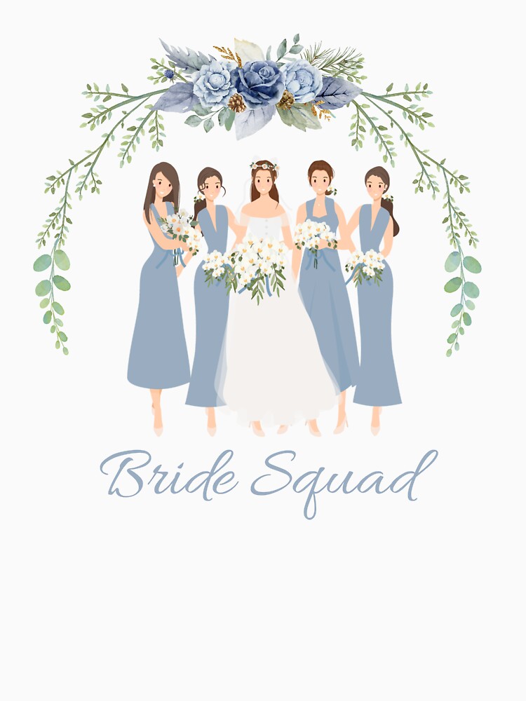 bride squad floral elegant by mariana83