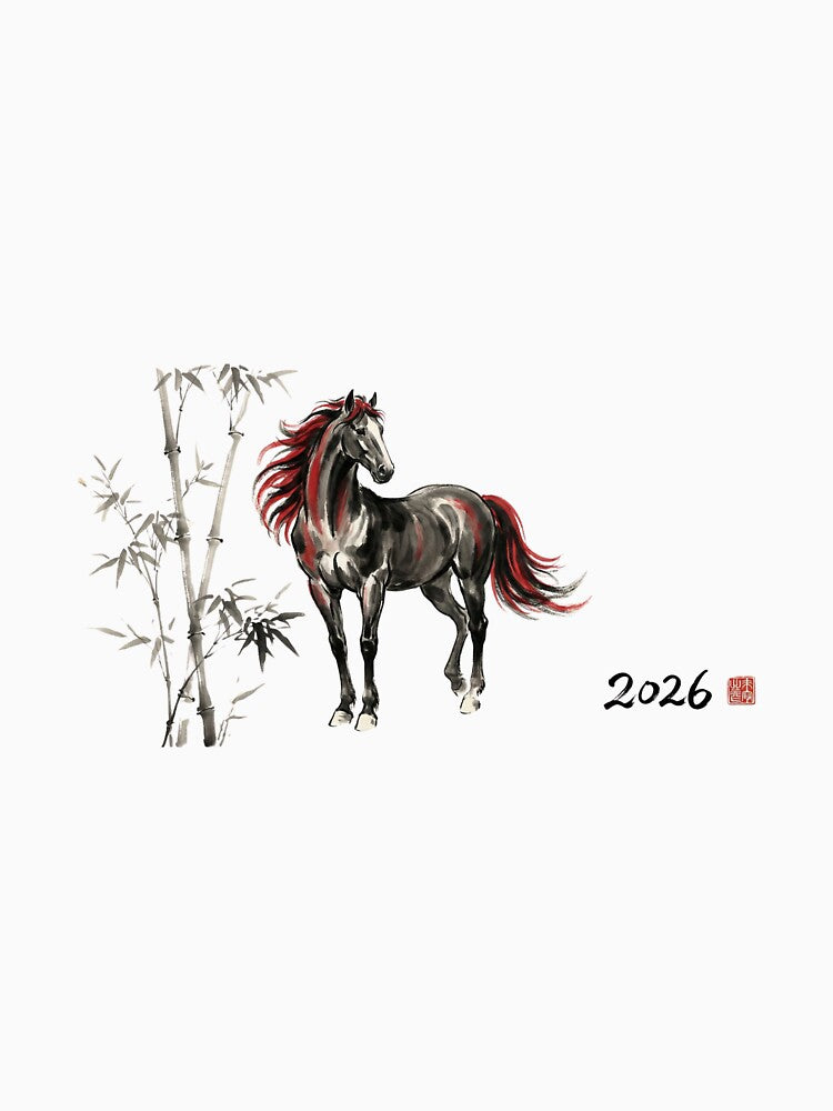 2026 Year of the Fire Horse - Dynamic Ink Wash Art V.4 by xMErCUrY03x