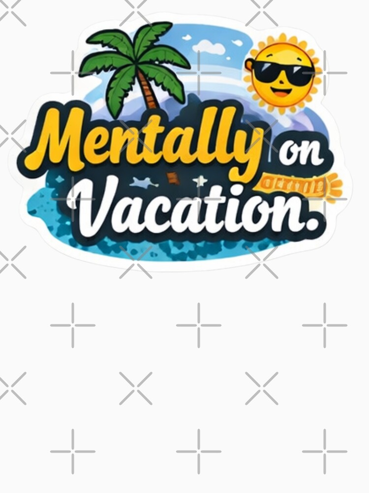 Mentally on Vacation Tropical Sun Sticker by Tanlyco