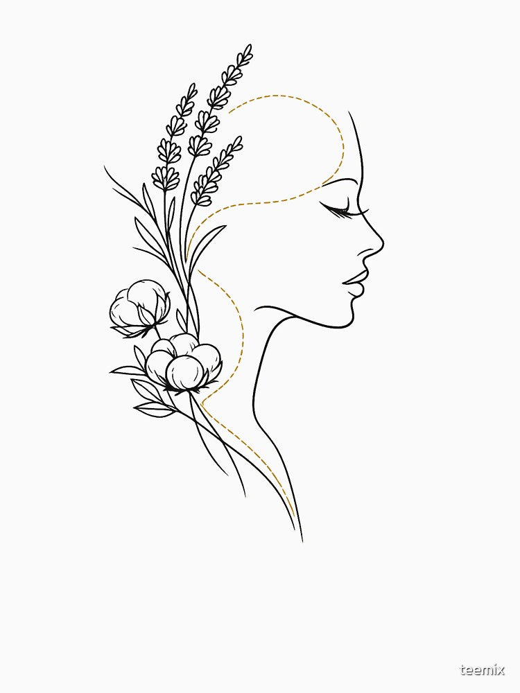 Lavender and Cotton Botanical Female Profile by teemix
