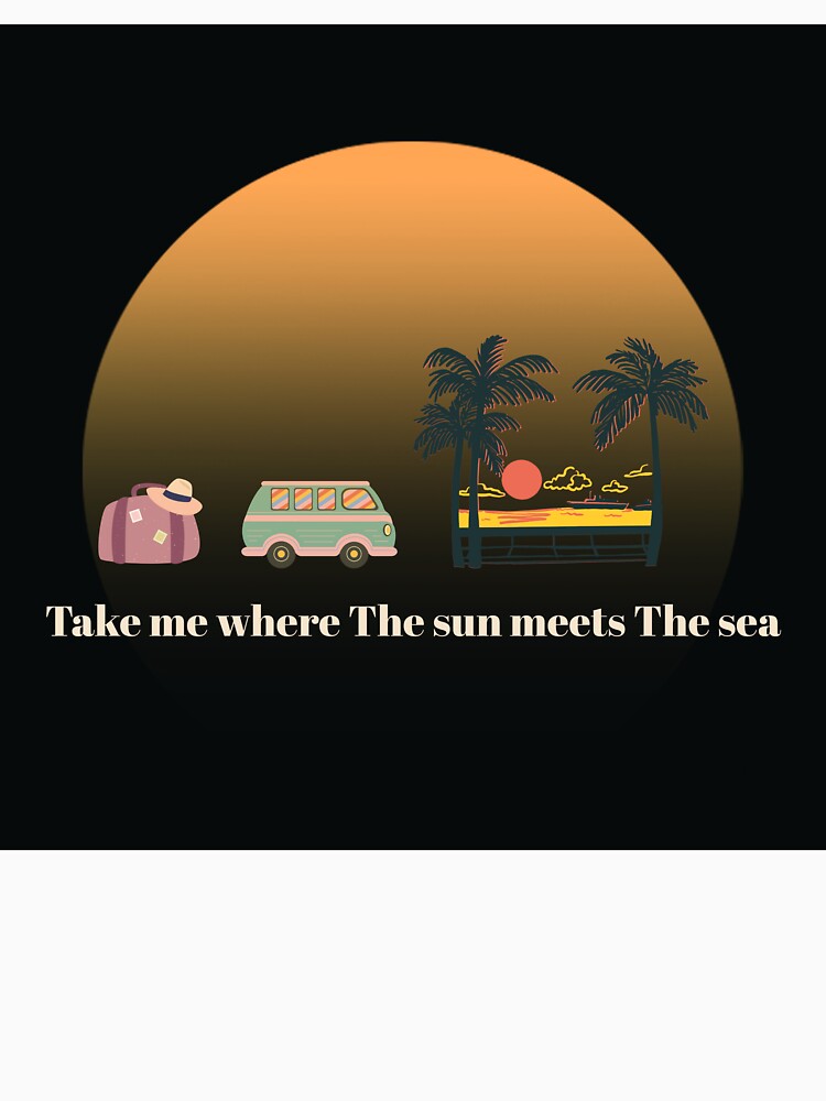 Retro Sunset Beach Design | Vintage Travel Aesthetic by Krishnacre8
