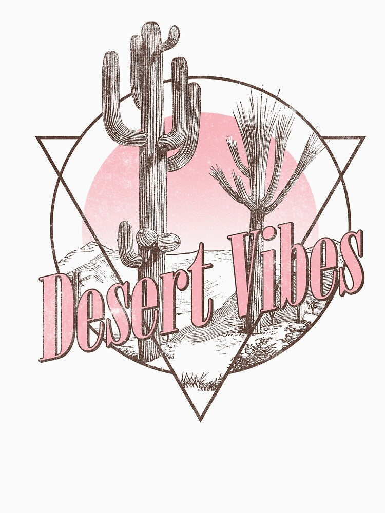 Desert Vibes Retro Cactus Sunset Triangle by The secret storage room