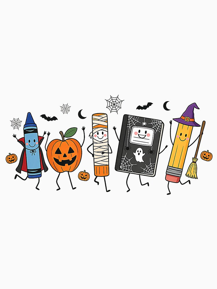 Back to School Halloween Teacher Spooky School Supplies by melodycook
