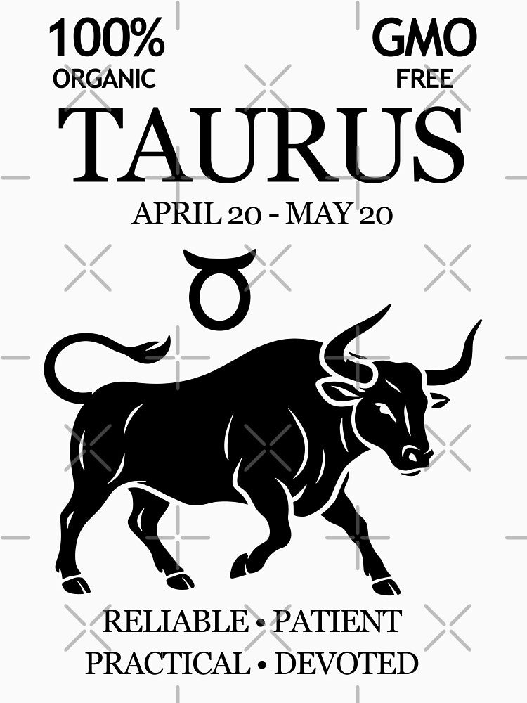 Taurus Zodiac Sign Shirt – Funny Horoscope Design for April & May Birthdays (Black) by Artistic-Apex