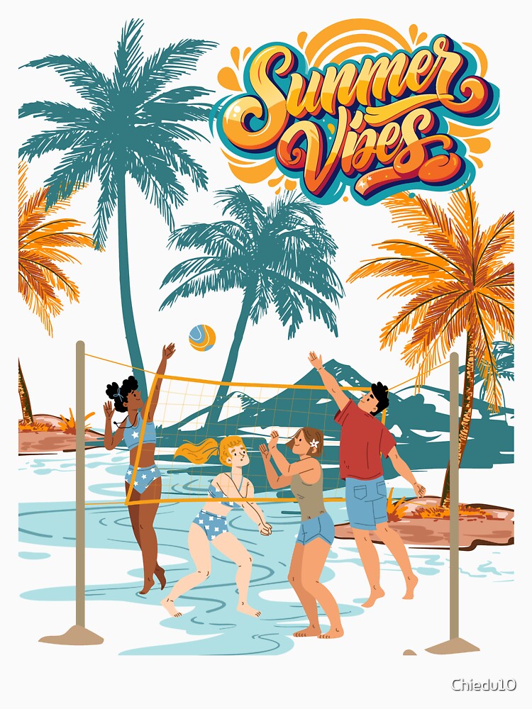 Beach Volleyball "Summer Vibes" Tropical Graphic by Chiedu10
