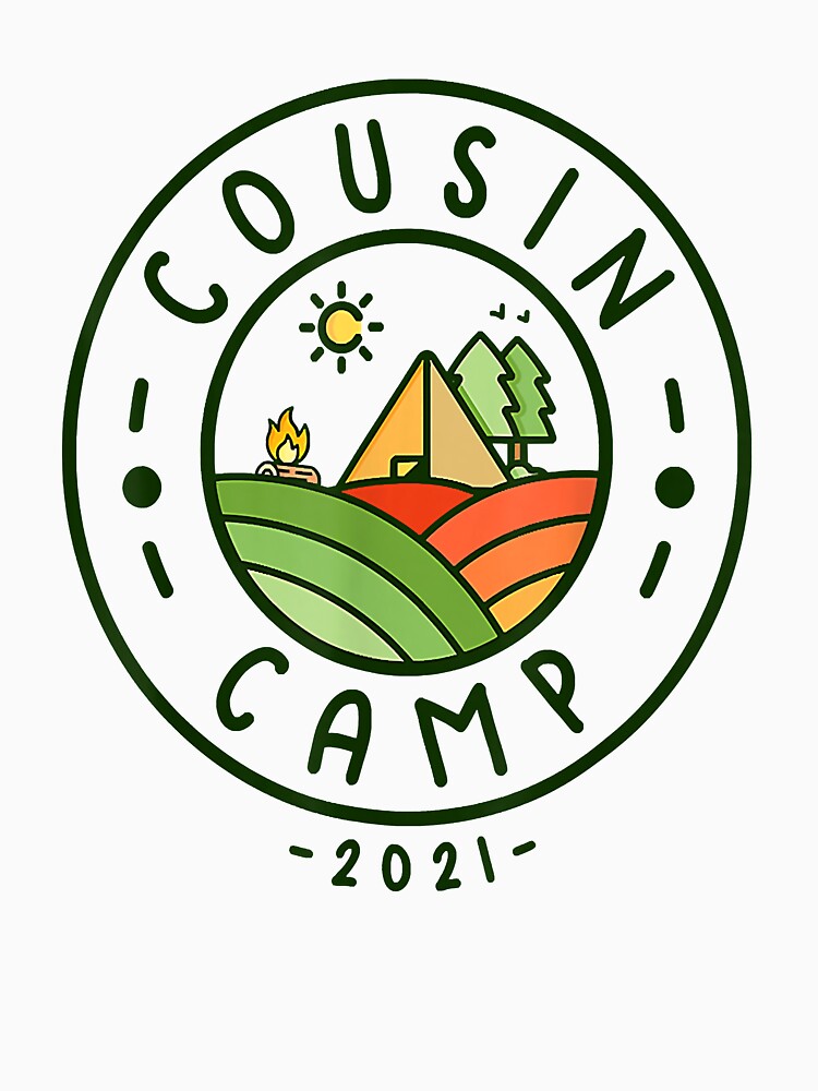 Cousin Camp 2021 Camping Tee Tribe Summer Vacation by LAURAREARD