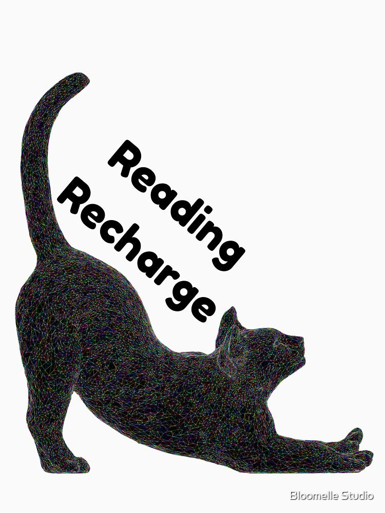 Reading Recharge Cat Lover Design by Bloomelle Studio