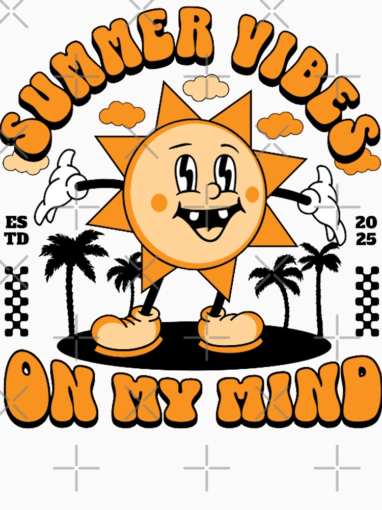 Cute Colorful Sunshine Summer Vibes by GraphiQTees