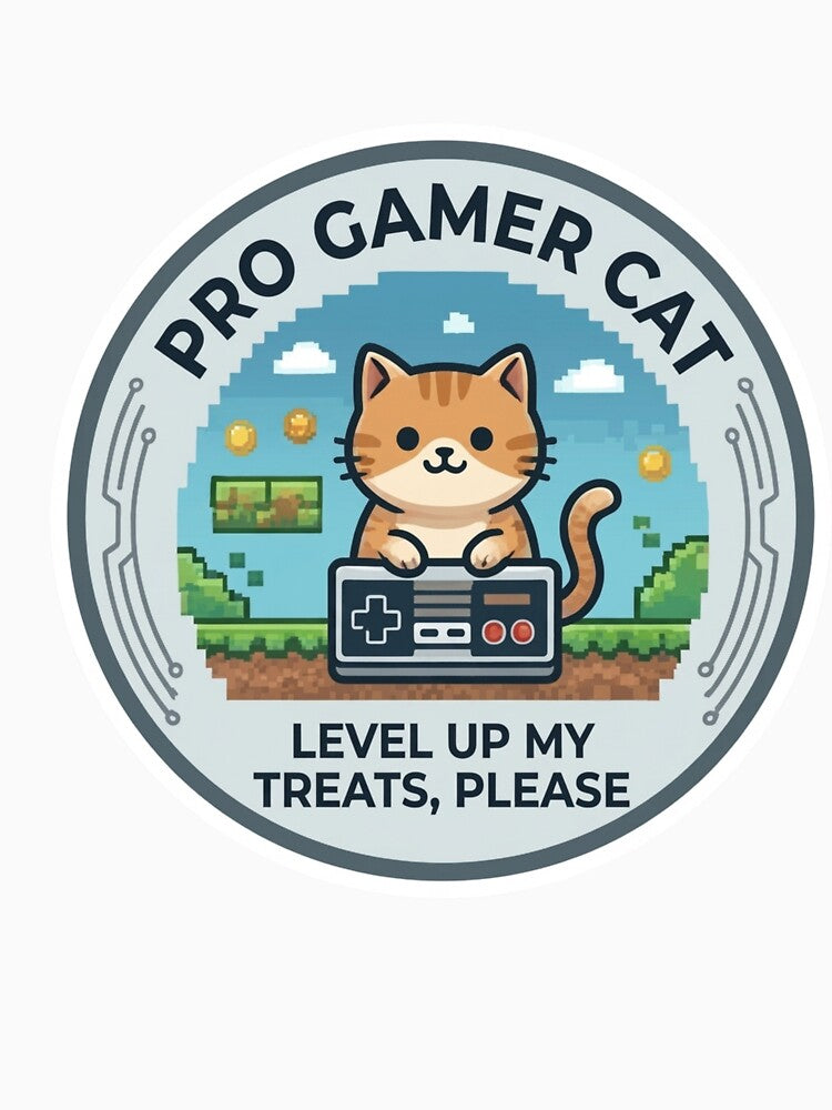 Funny Gamer Cat Gift Pro Gamer Cat Level Up My Treats  Please Cat Lover Gaming Shirt Gamer Gift by Dev Mode