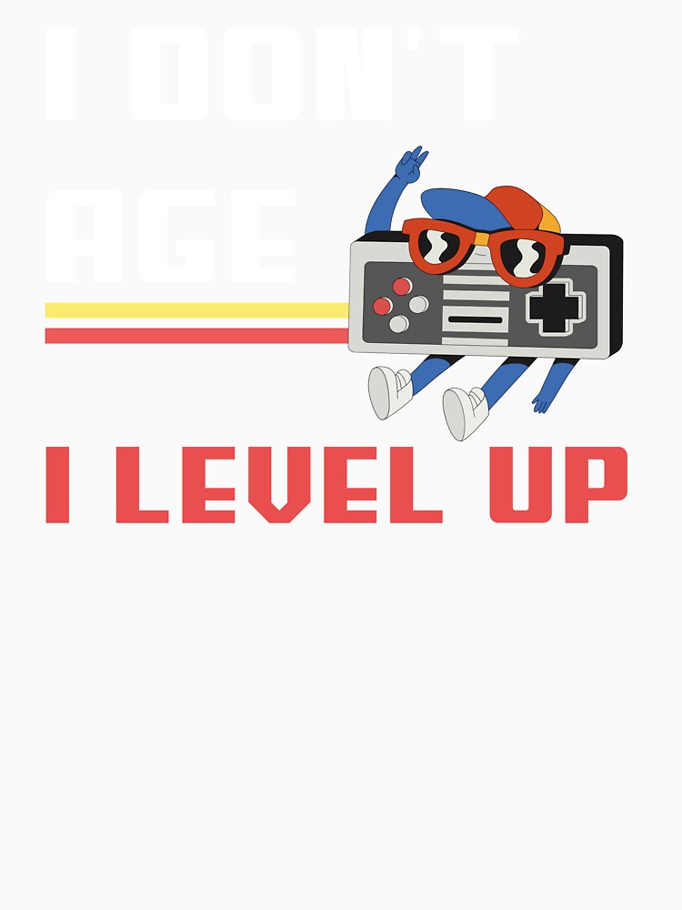 Vintage retro funny birthday gamer, I don't age, I level up by SKilner